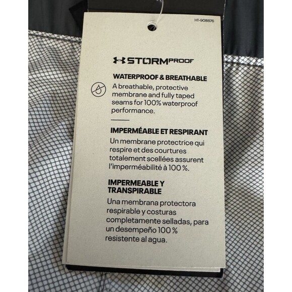 Under Armour  UA Stormproof Cloudstrike Rain Pants 1372658-012 Mens 5XL Gray New - Picture 4 of 7